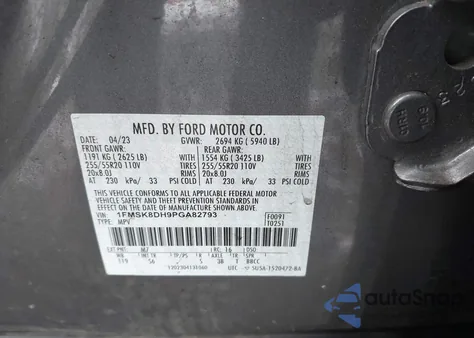 2023 Ford Explorer Xlt from USA, damaged, VIN 1FMSK8DH9PGA82793